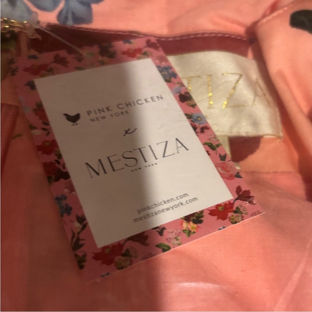 Mestiza x Pink Chicken Jasmine Pink Floral Garden Midi Dress XL - Picture 5 of 8